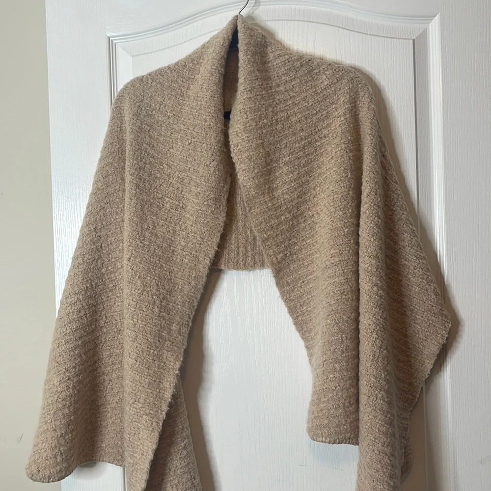 Free People Ripple Recycled Blend Blanket Scarf Barely Grey